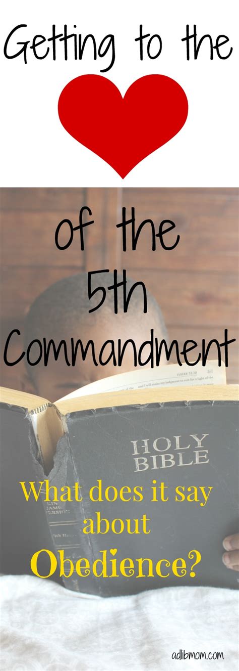 How To Teach Obedience With The Fifth Commandment Ad Lib Mom