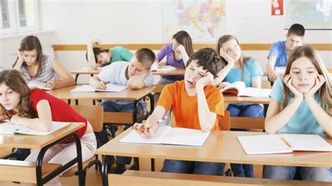 Schoolchildren Bored In A Classroom During Lesson Instituto Itard