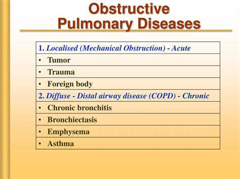Ppt Chronic Obstructive Pulmonary Diseases Powerpoint