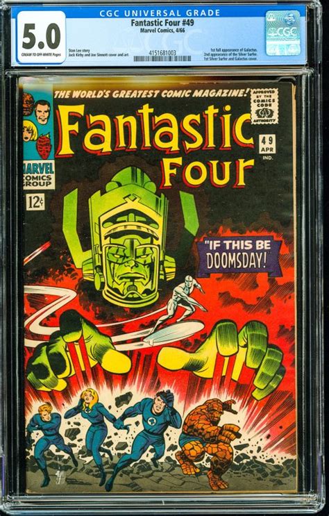 Fantastic Four 49 1966 Cgc Graded 50 1st Full Galactus Comic