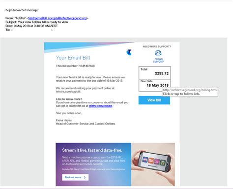 telstra phone bill email scam warning total microsystems