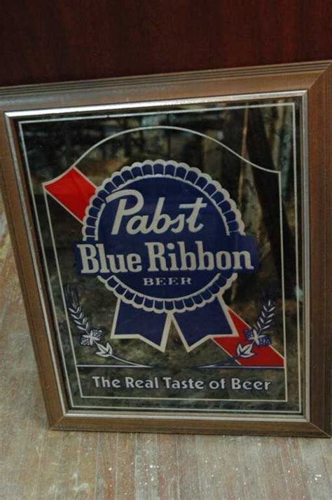 Pabst Blue Ribbon Beer Mirror Sign