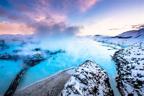 Blue Lagoon Natural Geotheormal Hot Springs In Iceland