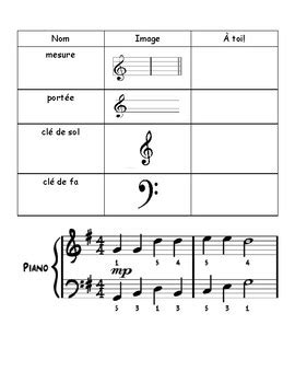 Music notes include two fantasias in pdf. Music Notes and Rests Vocabulary sheet - French. Les notes de musique