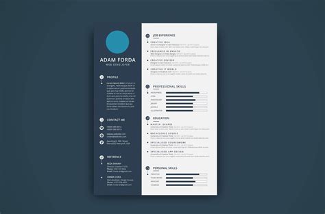 10 Photoshop Editable Resume Cv Template Free Download The Graphic Home