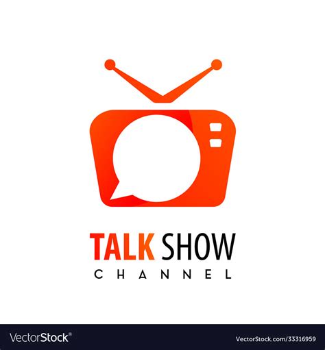 Talk Show Channel Tv Logo Royalty Free Vector Image