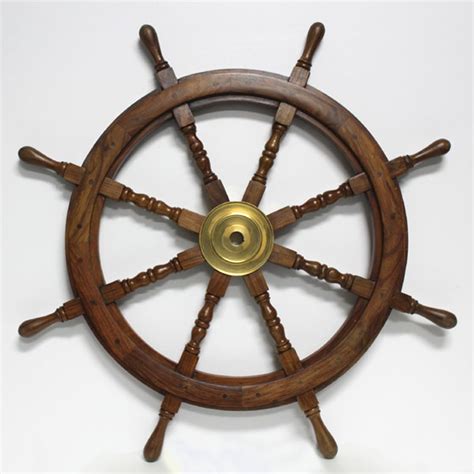 42 Nautical Heavy Wood Ships Wheel