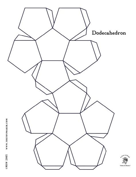 Dodecaedro Cuerpos Geometricos Para Armar Figuras Geometricas Para