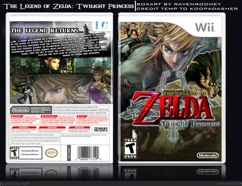The Legend Of Zelda Twilight Princess Wii Box Art Cover By Ravenrooney