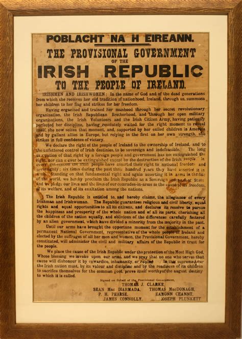1916 Approximately 1000 Copies Of The Proclamation Of The Irish