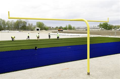 Artificial pitches are ideal for schools and have a look at this video which shows our team installing a synthetic turf football field. Video: New playing fields near Lewiston High School taking ...
