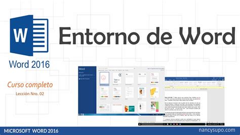 02 Entorno De Word 2016 Youtube