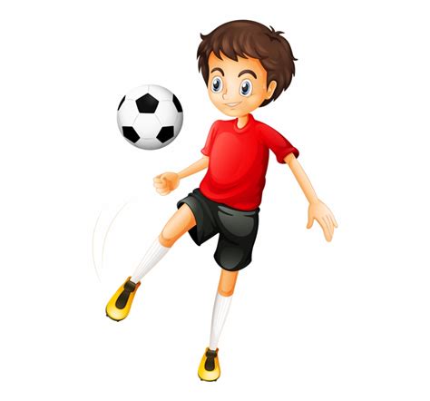 Kid Football Player Cartoon Image H Cartoon Boy Playing