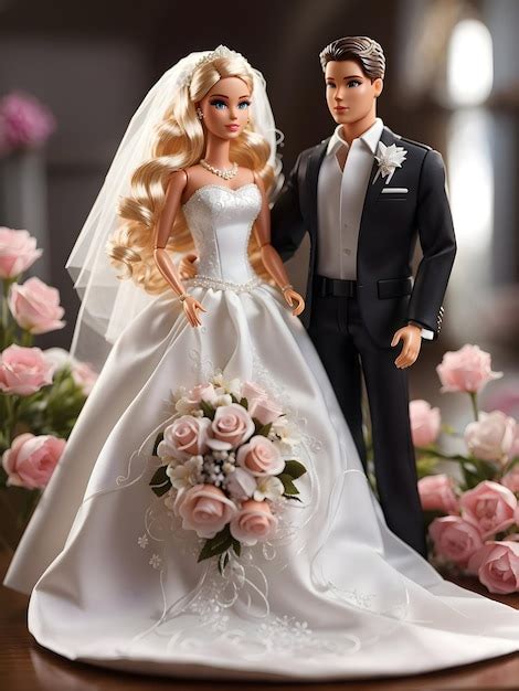 Vestido De Noiva Da Barbie O Marido Foto Premium