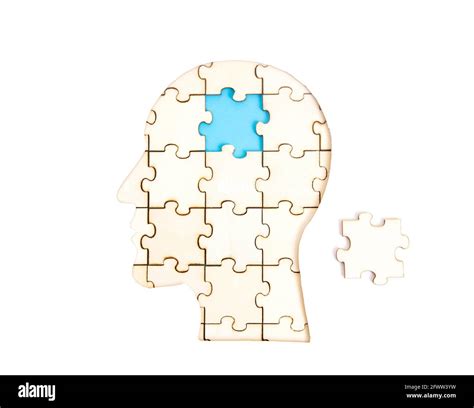 Human Head Profile Shaped Jigsaw Puzzle With The Final Piece To Be Set