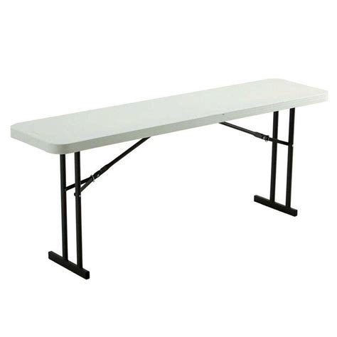 First its a brilliant conference table, and second, when folded, it becomes a mobile presentation marker board on heavy duty casters. Lifetime 6 ft. Folding Seminar and Conference White Table-80176 - The Home Depot