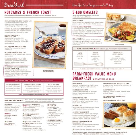Bob Evans Breakfast Menu And Prices at Deborah Randolph blog