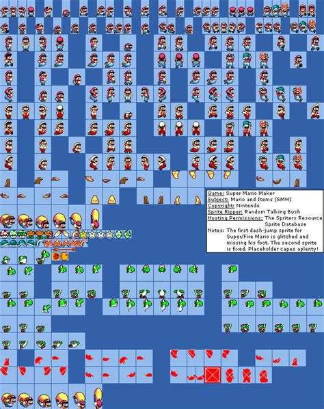 Super Mario Game Maker Sprites