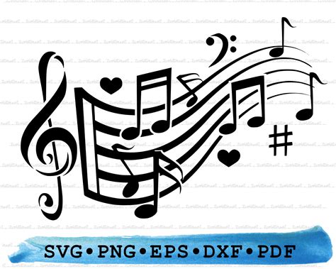 Music Notes Silhouette Music Notes Svg Musical Logo Cricut
