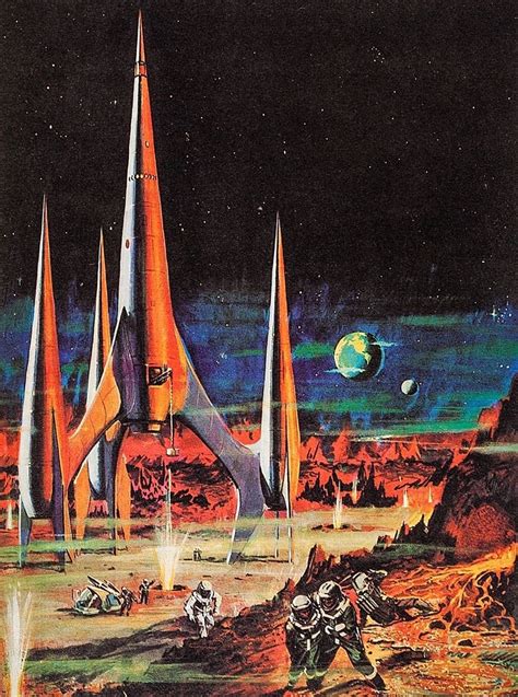 American Poster Art For First Spaceship On Venus 1960 Retro Futurism