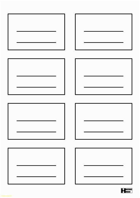 Microsoft Word Index Card Template 4x6 Cards Design