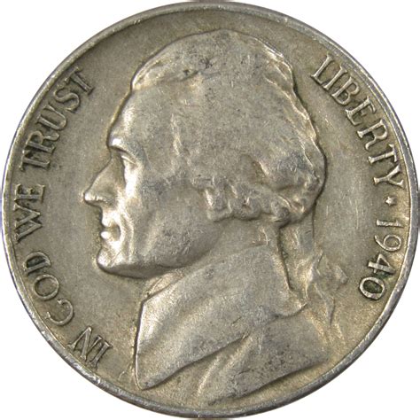 1940 D 5c Jefferson Nickel Us Coin Average Circulated Ebay
