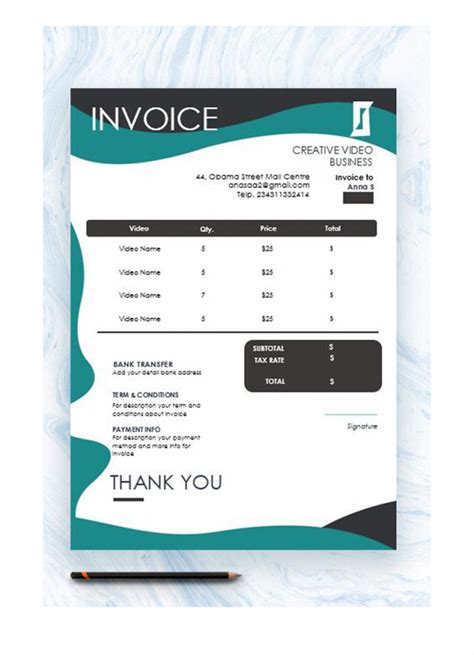 How To Create A Invoice Template In Excel