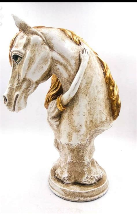 Horse Bust Statue Horse Bust With Girl Resin Horse Statue Etsy