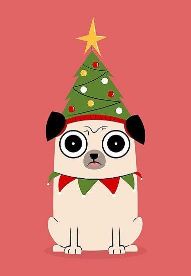 Start off with a pencil sketch. 'It's Christmas for Pug's sake' Photographic Print by ...