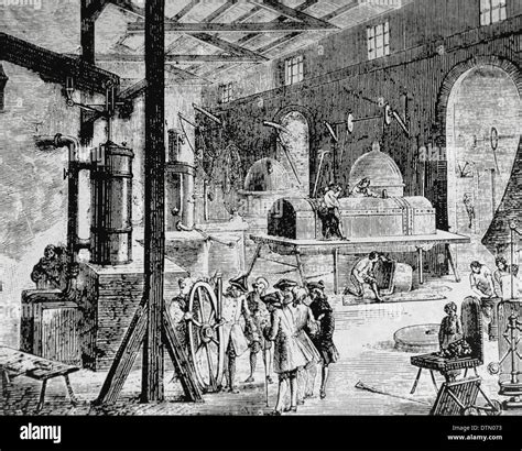 Industrial Revolution London Interior Of An English Factory Late