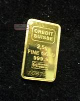 2.5 Gram Credit Suisse Gold Bar Photos