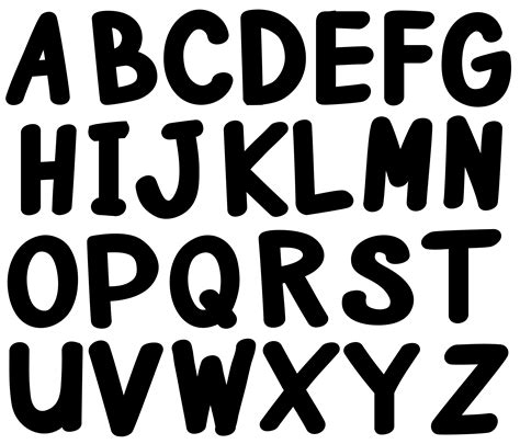 Black Printable Letters Black Alphabet Letters Black