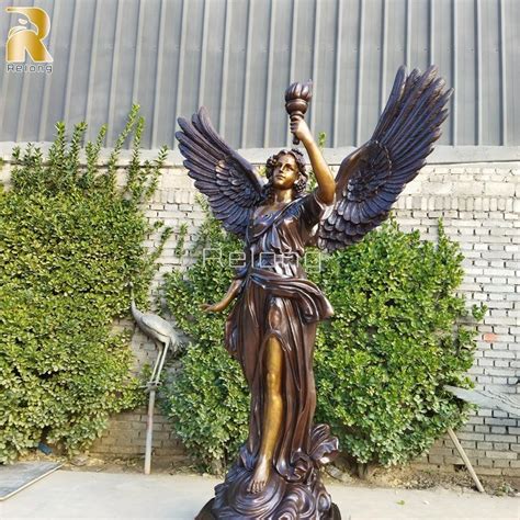 Outdoor Modern Art Bronze Sculpture Life Size Bronze Casting Winged