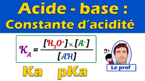 Constante Dacidité Ka Et Pka Acide Base Terminale Spé Physique