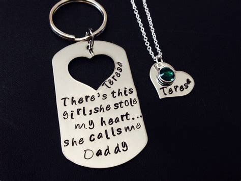 Personalized Father S T Hand Stamped Daddy Daughter Set Etsy