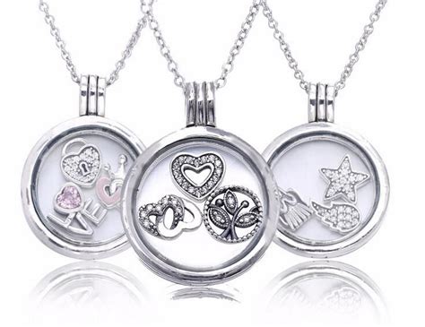 2017 925 Sterling Silver Pandora Floating Locket With 3 Charms Pendant