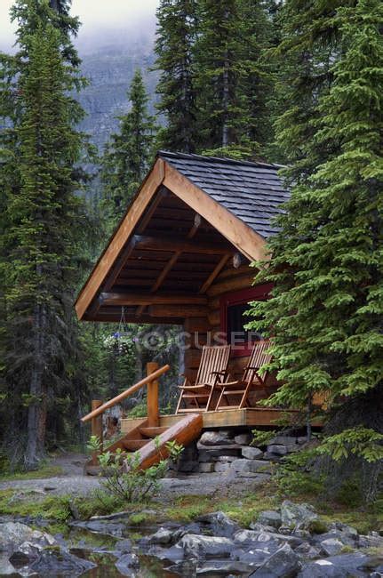 Cabin In Woods At Lake Ohara In Yoho National Park British Columbia