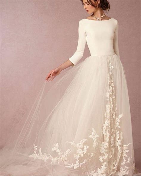 ️ This Gown Available Via Bhldn Modestbride Wedding Dress Long