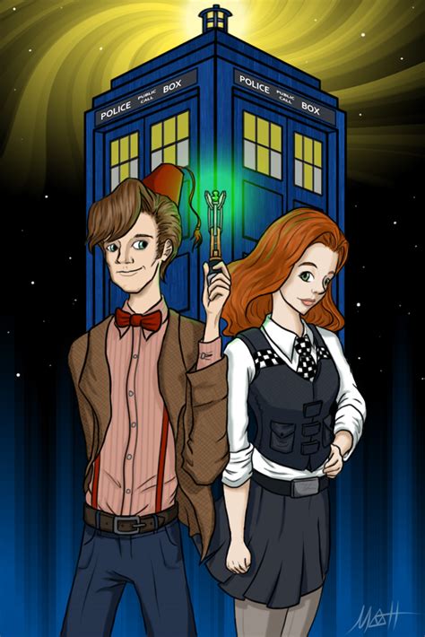 The Th Doctor And Amy Pond By Redfred On Deviantart