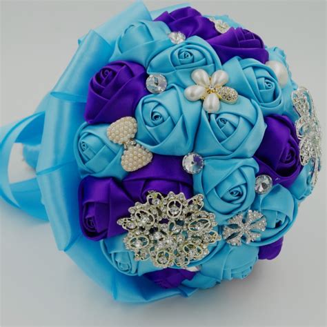 Silk Rose Royal Blue Satin Artificial Wedding Accessories