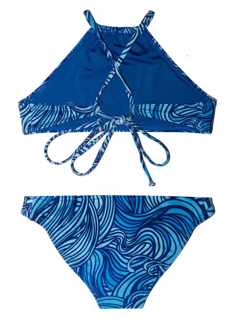 Chance Loves Blue Sapphire 2 Piece Tween Girls Bikini Swimsuit Bikini
