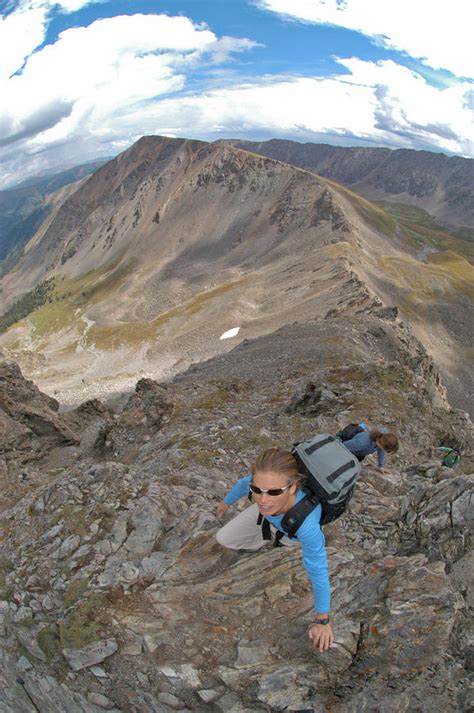 Woman Climbing A Colorado Mountain Photograph By Jake Norton Fine Art