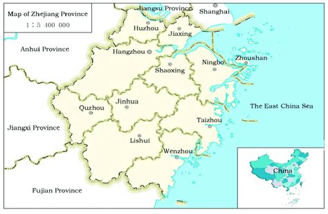 Administrative Boundary Map Of Zhejiang Province From Zhejiang Download Scientific Diagram