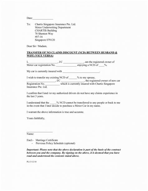 Authorization Letter Transfer Vehicle Ownership Template