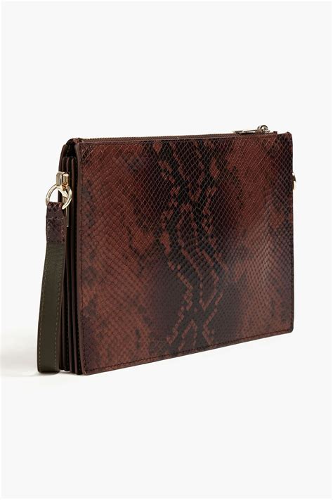 Animal Print Snake Effect Leather Shoulder Bag Paul Smith The Outnet