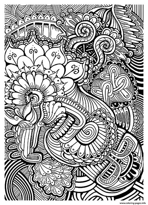 Adult Zen Anti Stress Relax To Print Coloring Pages Printable