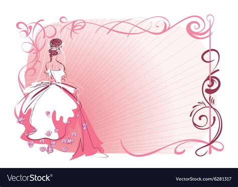 Wedding invitations wedding announcements save the dates engagement party bridal shower. Wedding bride frame Royalty Free Vector Image - VectorStock
