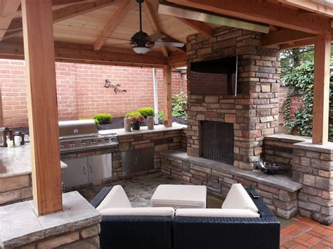 Outdoor Fireplace Outdoor Living Outdoor Kitchen Covered Patio