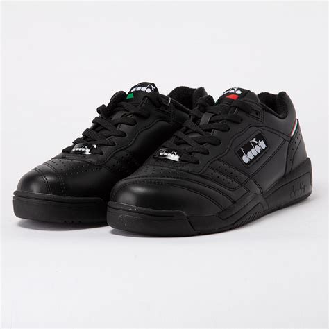Diadora | Trainers | Action Leather Trainers in Black 501.175361 | John ...