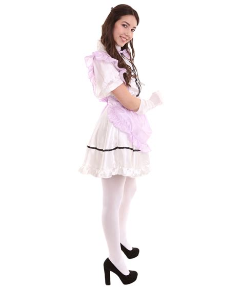 Adult Womens Anime Cosplay French Maid Fancy Uniform Costume Light